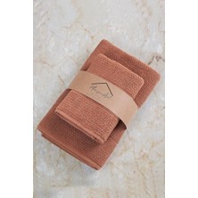 | 50X90-70X140 cm 2'li Banyo Havlu SETI,%100 Pamuklu Havlu Takımı Kiremit