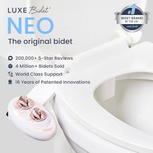 Bidet Neo 120 - Kendi Kendini Temizleyen Başlık, Tatlı Su Elektrikli Olmayan Bide Eklentisi, Klozet Kapağı Için, Ayarlanabilir Su Basıncı, Arka Yıkama (Gül Altın)