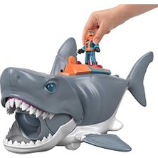 Imaginext 3 - 8 Y Çılgın Köpekbalığı Oyun Seti Gerçekçi Yüzme Hareketleri ve Aksesuarlar