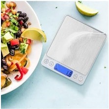 Dijital Mutfak Hassas Tartı, 3 kg Kapasite, 0.1 gr Hassasiyet, LCD Ekran, Mutfak ve Kuyumcu Terazisi
