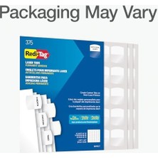 Lazer Printable Dizini Tabletler, 1 1/8 x 1 1/4, Beyaz, 375/PAKET