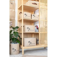 Jüt Dolap Içi Çamaşır Çocuk Odası Oyuncak Düzenleyici Katlanır Saklama Sepeti Organizer 40X30X24