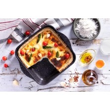 Borcam Non-Stick Fırın Tepsisi, Yapışmaz, Siyah, 22 x 22 x 5.9 cm