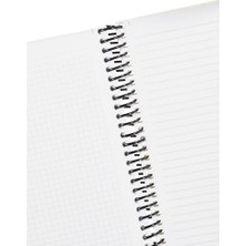 Pastel Serisi, A4, 7 Konulu (5 Kareli, 2 Çizgili) 210 Yaprak Pp Kapaklı Spiralli Defter, Sarı