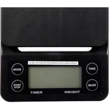 Bethjıam Hassas Kahve Tartısı, Mutfak Tartısı - Hassaslık: 0.1 Gr. / Max: 3 kg - Zamanlayıcılı Dijital Tartı, Terazi, Çok Renkli