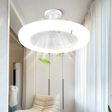 Poyraz Fan LED Işıklı Tavan Vantilatörü, 42W, Kumandalı, 5 Kanatlı, 3 Kademe Hız, Dimlenebilir, 3 Renk Led, E27 Duylu, Sessiz Çalışma, Beyaz
