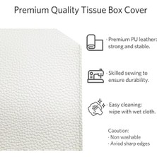 Mendil Kutusu, Dekoratif Pu Deri Mendil Kutusu Kılıfı, Modern Kare Mendil Kutusu Organizatörü, Banyo Tezgahı, Yatak Odası Komidini, Ofis Masası ve Araç Için (Kahverengi)
