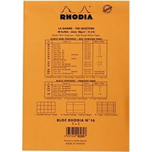 16260C Not Defteri (Sarı Yasal Ped, Dın A5, 14,8 x 21 Cm, Zımparalı, 80 Yaprak, Kareli, 80 G) 1 Adet, Turuncu