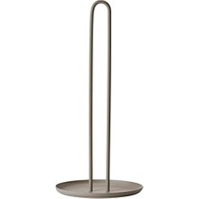 Singles Kağıt Havlu Tutucu, Ayakta, Metal Kağıt Tutucu, Çap 14,5 Cm, Yükseklik 32 Cm, Boz Kahverengi
