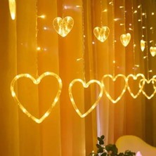 3 Metre LED Işıklı 12'li Kalp Işık Zinciri Dekoratif Aydınlatma Ev Dekorasyonu Süsleme Salon Oda Merdiven Balkon Süslemeleri Için Yılbaşı Eğlence Doğum Günü Özel Aydınlatma