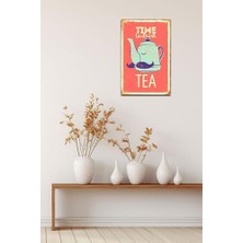 Time To Drink Tea Retro DRTR0126 Ahşap Mdf Tablo