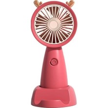 Şarjlı Mini Fan Taşınabilir Vantilatör Mini El Fanı Askılı Vantilatör Güçlü Taşınabilir ve Stantlı Fan Masaüstü 24903 Asorti Renk