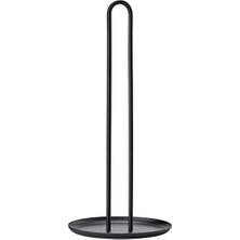 Singles Kağıt Havlu Tutucu, Ayakta, Metal Kağıt Tutucu, Çap 14,5 Cm, Yükseklik 32 Cm, Siyah
