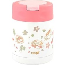 Çelik Içli Termos 350 ml Pembe Çelik Kaşık Ile TX-6129