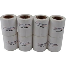 , Hazır Al Hızlı Al Pp Termal Etiket 50MM x 30MM Ruloda 200 Li 8 Rulo Toplam 1600 Adet Phomemo M110 ile Uyumlu