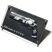 Ace Of Spades Egzotik Silah Figürü 12X6 (30 x 17 Cm) Sınırlı Sayıda Çoğaltma Heykeli - Resmi Kader Ürünü - Fps Bilim Kurgu Aksiyon Video Oyunu Figürü