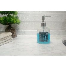 Cam Sıvı Sabunluk,siyah Etiketli 300ML Seti 7,6X15,5CM