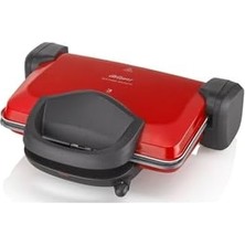 AR2009 Sultane Granite Izgara ve Tost Makinesi, 1800 W, Paslanmaz Çelik, Kırmızı
