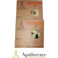 Gıda Sargısı - Avakado Desenli-Organik– Yeniden Kullanılabilir - Çevre Dostu - Sıfır Atık - Ekmek ve Sandviç Sargısı - Sürdürülebilir- Yeniden Kullanılabilir, 3'lü Set (S,m,l)