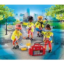 Playmobil 71244 City Life Tıbbi Ekip, Playmobil Tıbbi Oyuncak, Acil Servis Oyuncak Seti, Doktor Oyuncağı, Acil Durum Ekibi, 4 Yaş ve Üzeri Çocuklar Için Uygun Kurtarma Oyuncak, Oyun Seti
