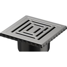 5608285 Duş Kanalı, Çıkışlı, 15X15 Cm, Dk 800 Kapak, Mat Krom