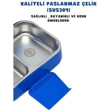 Bento 1030ML Lunchbox Sonic Lisanslı Tek Katlı 2 Bölmeli Paslanmaz Çelik Sefer Tası Yemek Kutu