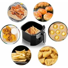 Hava Fritöz Kağıdı, 200 Adet Yapışmaz Yağ Geçirmez Su Geçirmez Kağıt, Gıda Grade Hava Fritöz Için, Kızartma, Pişirme, Fırınlama Için (Ahşap Renk, 16.5 Cm)