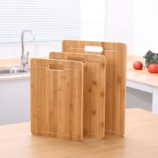 Bambu Kesme Tahtası Seti, Kalın Kaliteli Ahşap, Farklı Ebatlar, Kolay Temizlenir (30X20)
