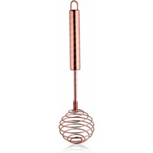 Rose Yumurta Çırpıcı, 26 cm Uzunluk, Paslanmaz Çelik Spiral Tel Çırpma Teli, Sos ve Krema Karıştırıcı