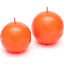 2'li Turuncu Top Mum Seti (7 Cm-8 Cm)