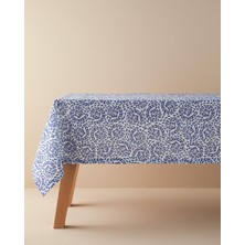Carnival Floral Polyester Masa Örtüsü Mavi