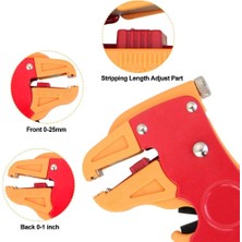 Otomatik Kablo Soyucu ve Kesici – 7” (180 Mm) 2’si 1 Arada Tel Soyma ve Kesme Aleti | Ayarlanabilir Tel Soyucu, 0.25–6 Mm² Kablo Için, Profesyonel Elektrikçi El Aleti