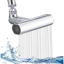 360° Dönebilen Evrensel Musluk Ucu - 4 Farklı Su Çıkış Modlu Çok Yönlü Döner Mutfak Musluk Ucu