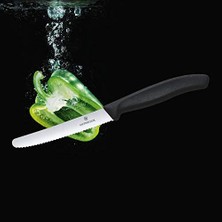 Vt 6.7833 Siyah Tırtıklı Domates Sosis Bıçağı 11 cm