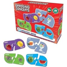 Zıt Kavramlar Eğitici Puzzle, 40 Parça, 3+ Yaş, Okul Öncesi Öğrenme Seti