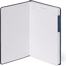 - Not Defteri, Puantiyeli, Orta, 192 Sayfa, Yumuşak Pu Kapak, Fsc® Sertifikalı Kağıt, Beyaz Kağıt 100 G/m², Çift Kitap Ayracı, Lastik Bant, 13 x 21 Cm, Renk Galaktik Mavi