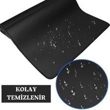 Mouse Pad 90X40 - Büyük Boy Mousepad Kaymaz Taban Baskısız - Siyah Fare Altlığı Dikişli Kenar Baskısız Ofis Tipi Masa Koruyucu - Gaming Fare Klavye Altlığı (90X40)