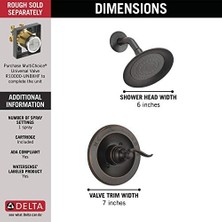 Windemere Tek Işlevli Duş Seti Tek Püskürtme Duş Başlığı, Yağ Ovuşturdu Bronz BT14296-OB (Valf Dahil Değildir)