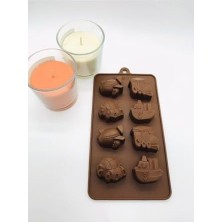 198- Siliko World Silikon Çikolata Kalıbı, Kahverengi