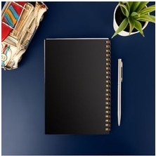 Bright Tasarımlı 8 cm x 12 cm Ölçülerinde Çizgisiz 48 Yaprak Ahşap Kapaklı Defter