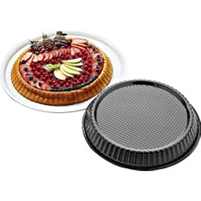 28 cm Yapışmaz Turta ve Tart Kalıbı - Yuvarlak, Kabartmalı Tabanlı Profesyonel Tart Tavası, Kolay Çıkarma, Tatlı & Kiş Için Ideal