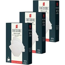 Kahve Filtresi 4 Numara (Büyük Boy) Beyaz Kağıt 3X100 300&APOS;LÜ Paket