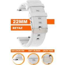 Cobra Xiaomi Mi Watch S1-S2 Yuvarlak Kasa Uyumlu 22MM Silikon Saat Kordonu Kayışı MSLK22