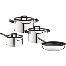 Essentials 7 Parça 18/10 Paslanmaz Çelik Tencere Seti