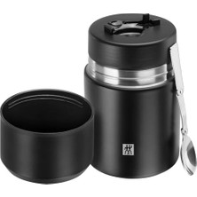 Yemek Kavanozu, Paslanmaz Çelik, Siyah, 700 ml