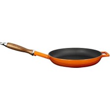 Metal Döküm Kızartma Tavası Tava, 28 Cm, Turuncu