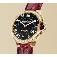 Yollayenilensin Rw-20 Diamond Edition Kadın Akıllı Saat – Klasik Yuvarlak Tasarım, 2 Kordonlu