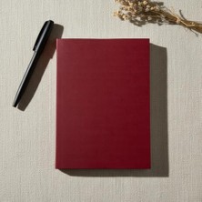 Çizgisiz Not Defteri – 64 Yaprak, 90 gr Ivory Kağıt, Amerikan Ciltli Not Defteri, Ofis ve Günlük Kullanım Için Ideal (Bordo, A6 (10,5cm x 14,8cm))