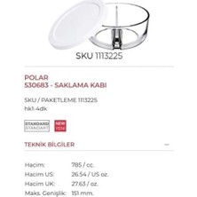 530683 Polar Bölmeli Cam Saklama Kabı 3 Adet