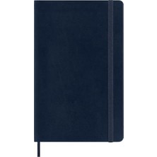 Çizgili Safir Mavi Defter L Boy Soft Kapak